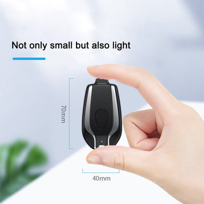 1500mAh Mini Power Emergency Pod Keychain Charger With Type-C Ultra-Compact Mini Battery Pack Fast Charging Backup Power Bank - 图片 14