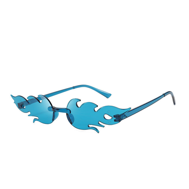 Flame Sunglasses Frameless Personality Colorful 0a11a57c 01fe 4e08 ac50 2f25f8900734