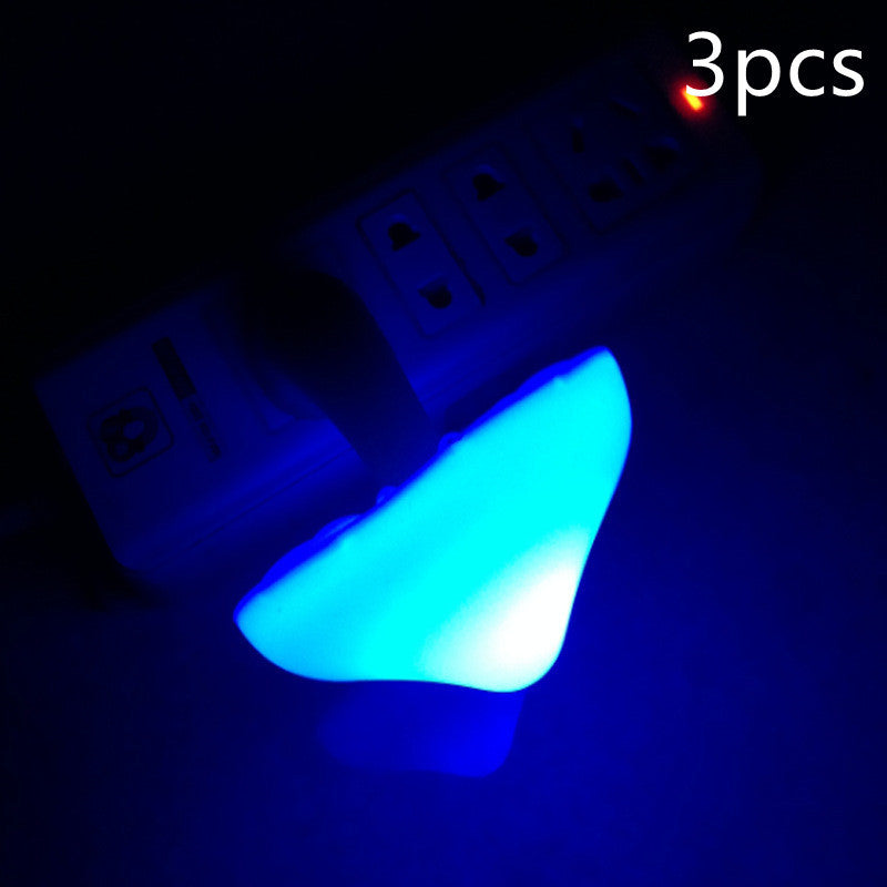 LED Night Light Mushroom Wall Socket Lamp EU US Plug Warm White Light-control Sensor Bedroom Light Home Decoration 0a1d1cd6 2
