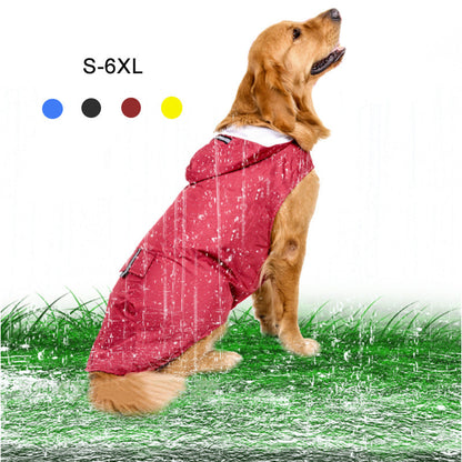 Reflective Large Dog Clothes Windproof When Going Out Hooded Raincoat 0a2692e9 4f14 45be be5e 0aa1177a3fc2