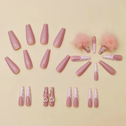 Cotton Candy Ball Diamond Wear Ballet Armor Gentle Girl Fake Nails 0a289df6 d9d0 4bb7 915c eefedfb37c51