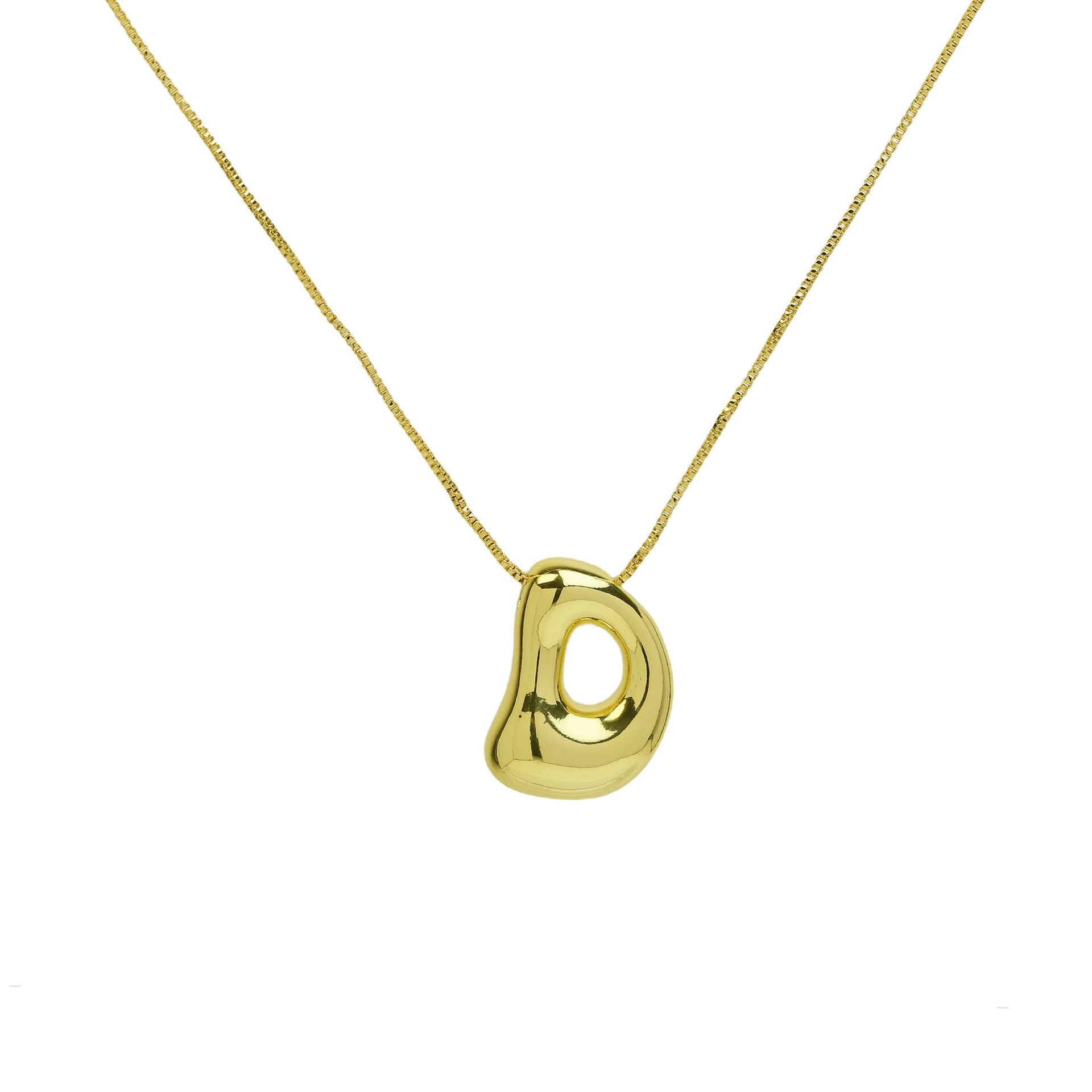 Brass Glossy Balloon English Letter Pendant Necklace 0a292673 108f 40f2 a5c5 6f6ad8656713