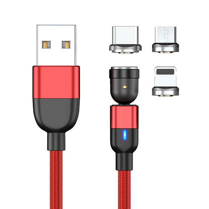 Magnetic Data Cable Threeinone 540-degree Rotation  Charging Cable Suitable - 图片 13