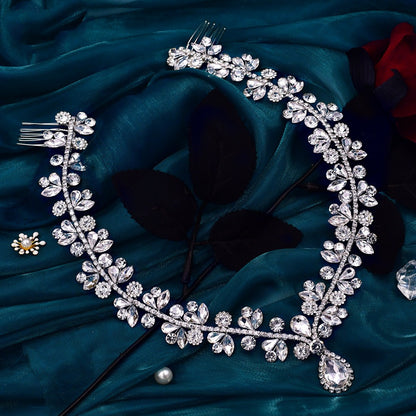 Head Chain Bridal Jewelry Women Luxury High-end Zircon Headband 0a6bad83 9ee0 4a34 8d46 2a8bcce53a0b