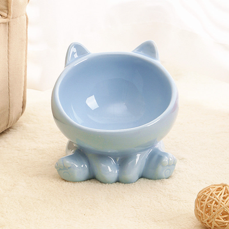 Pet Dogs And Cats Bevel Ceramic Neck Bowl 0a72f81a 940e 4b9d 8059 c04702bf211e