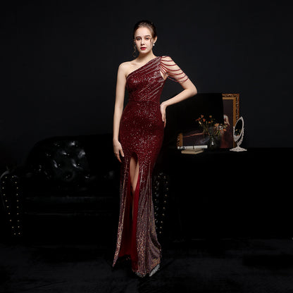 Party Evening Dress Sexy Long Section Was Thin Toast Bride 0a85b78c 962a 434a ad68 e82c77b02ee1