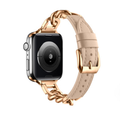 Stainless Steel Leather Single Row Denim Chain Iwatch Strap 0a8832e3 07f3 4dd2 b7ac dd4f105176f0