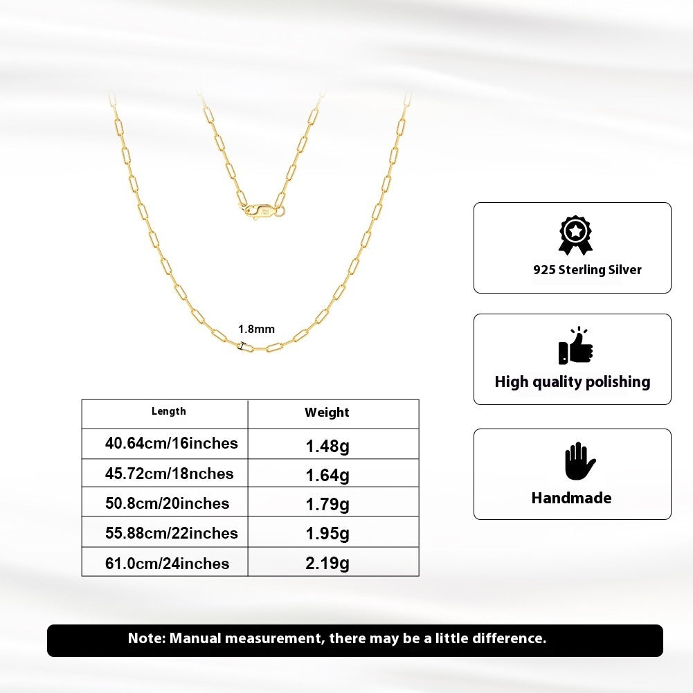 Creative Personality Sterling Silver Clip Clavicle Chain 0a995ea7 b22e 4e38 af1c 676dcb6e0e95 trans