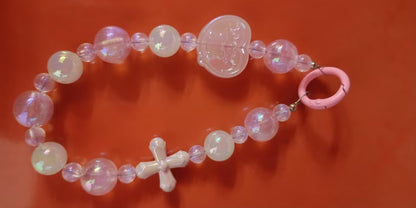 Bow Luminous Colorful Acrylic Beads Mobile Phone Charm Keychain 0aa31f1d c43f 48a3 8967 d4077a018c60