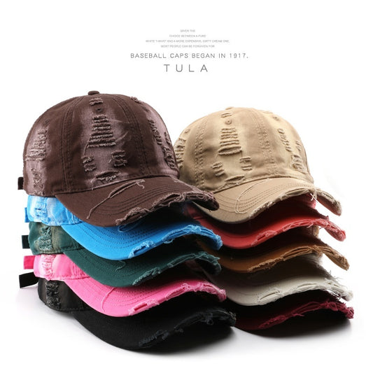 Retro Pure Color Washed Hole Light Board Baseball Cap 0aadda74 821f 4681 8f26 c9b680e4ce77 trans