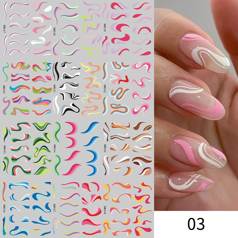 New European And American Feng Shui Print Line Flower Nail Stickers 0ad5dc82 62d0 4fcc ad38 68d828c1cdf4