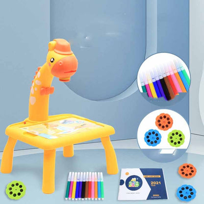 Cartoon Giraffe Projection Painting Study Desk 0aea2079 6b85 49cb 888c 660d12185f08