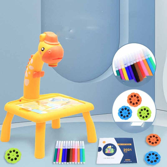 Cartoon Giraffe Projection Painting Study Desk 0aea2079 6b85 49cb 888c 660d12185f08