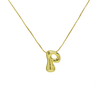 Brass Glossy Balloon English Letter Pendant Necklace 0afdadc3 4123 4657 86b7 e01cbd3b56ef