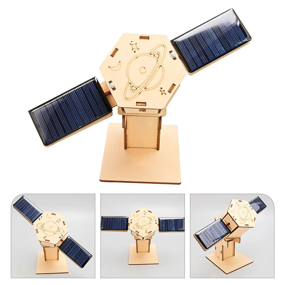 Diy Technology Small Production Stem Experimental Teaching Aids Space Model Artificial Satellite Educational Toys Solar Power
