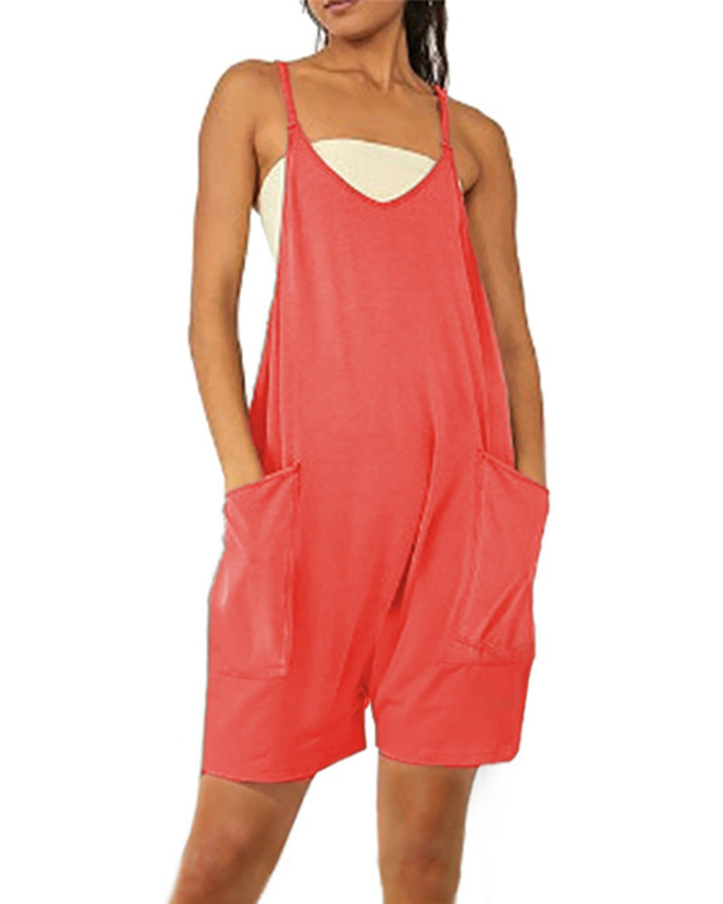 Women's Casual Zipper Pocket Jumpsuit Overalls 0b2e74d6 8488 450c 9008 ad59b35b9696
