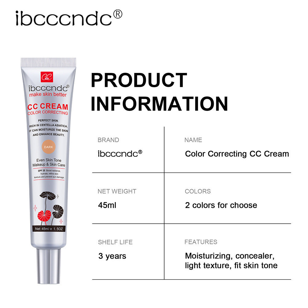 Moisturizing Correcting CC Cream Waterproof Anti-sweat Makeup Before Concealer Lasting Women Makeup Protect Skin Erborian Mak
