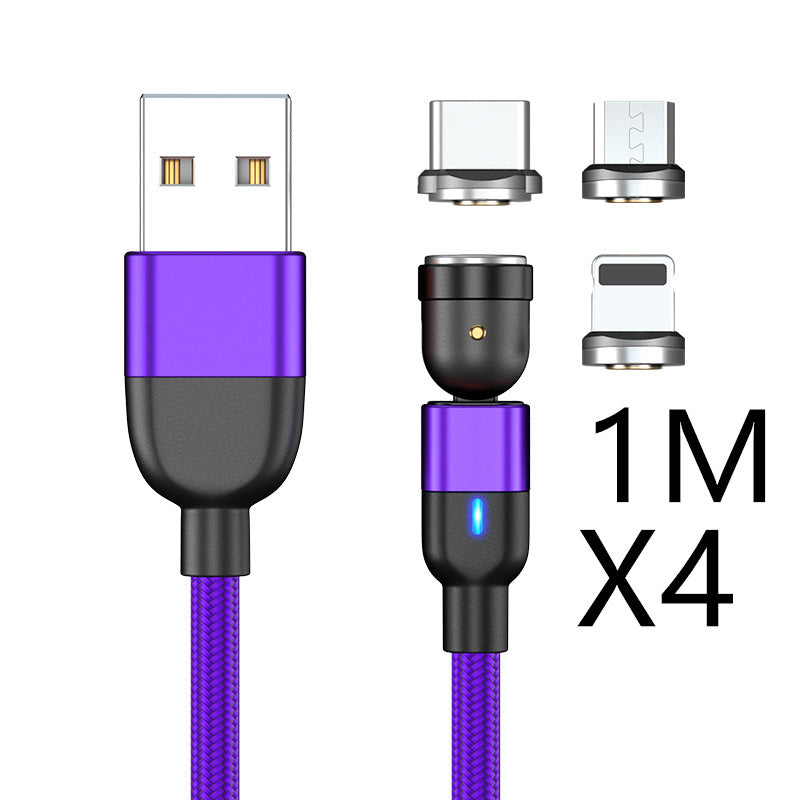 Magnetic Data Cable Threeinone 540-degree Rotation  Charging Cable Suitable - 图片 21