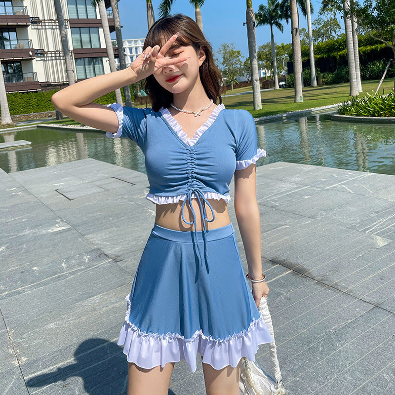 Swimsuit Female Skirt Style Split Conservative High Waist 0b834eaf a103 462a a11a 9e8a79db792d