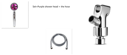 Shower Head Water Saving Flow 360 Degrees Rotating With Small Fan ABS Rain High Pressure Spray Nozzle Bathroom Accessories 0b