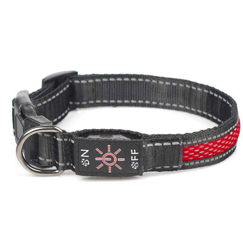 LED Luminous Nylon Mesh Pet Collar Type-c Charging Port Waterproof Dog 0bab0541 d979 4942 86d1 2c5bda86822b