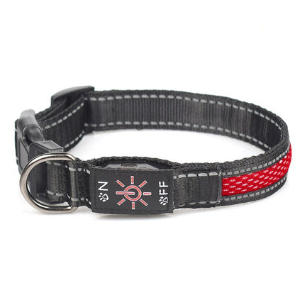 LED Luminous Nylon Mesh Pet Collar Type-c Charging Port Waterproof Dog 0bab0541 d979 4942 86d1 2c5bda86822b