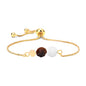14K Gold Plated Color Preserving Box Chain Tiger Eye Volcanic Stone Yoga Bracelet - HD Wireless Product #13