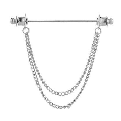 Metal Chain Tassel Pin Men's Shirt Bar Shaped Pin Suit Collar Pin Collar Buckle Accessories 0bb5f377 63f2 49e0 9591 6863bb204