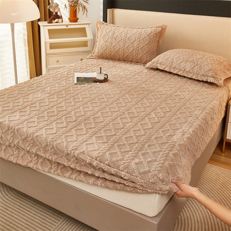 Winter Thermal Flannel Coral Fleece Fitted Sheet Fleece-lined Non-slip Bedspread 0bba4623 df69 4fa4 84bd 54c751836e0f a7e39c4