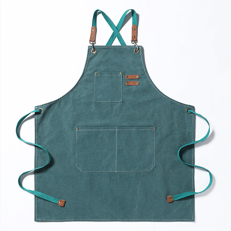 Thickened Canvas Jean Apron Household Barista Kitchen Restaurant 0bba5f30 fb8d 469e a8e2 4502dbf4d4df