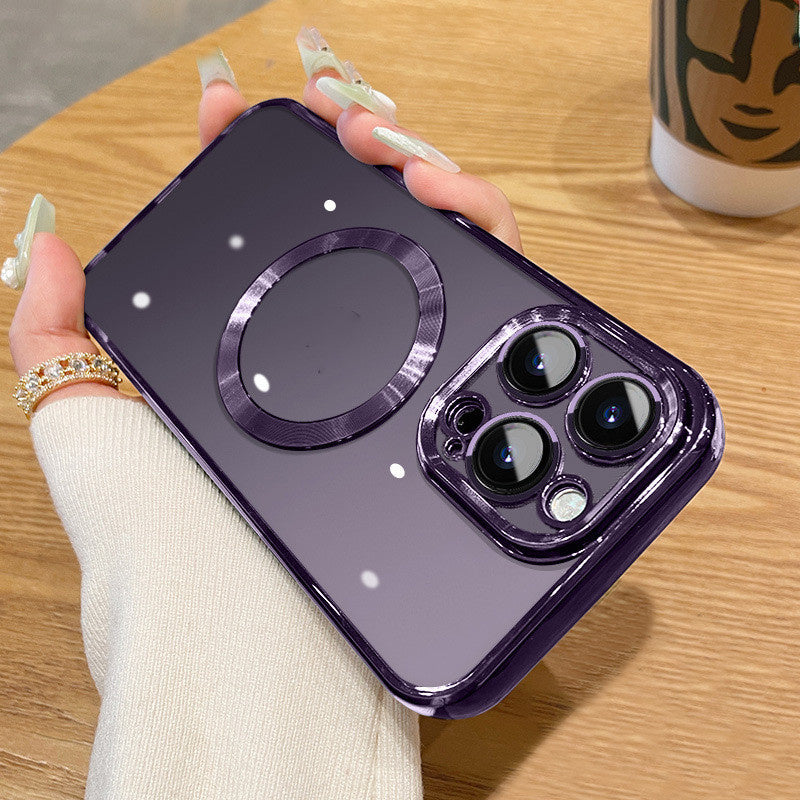 Creative Lens Film Plating Magnetic Suction Phone Case Protector 0bbbcaca 1637 42c7 978d cbf9b30cf457