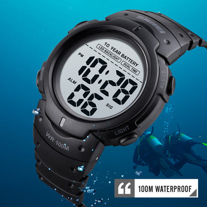 Men's Waterproof Outdoor Sports Multifunctional Luminous Led Electronic Watch 0bc57fdf ab35 4ace 8854 492d94ec967b