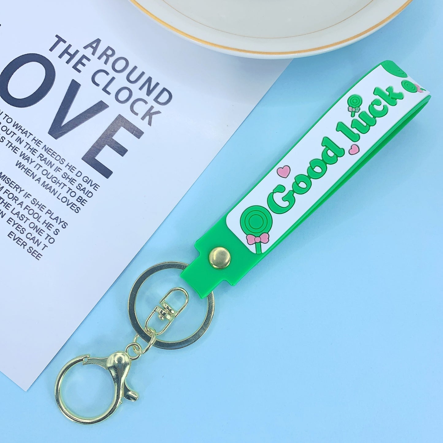 Lollipop Rainbow-colored Belt Hand Strap Keychain 0bd7258b cd1a 4766 8e8d 91486e9cdf83