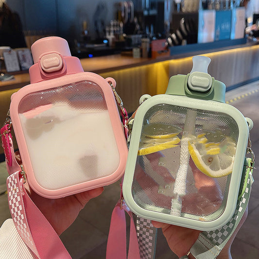 Fashion Portable Plastic Cup With Straw 0bf65138 d7b8 4a48 8020 1e9bbca810e5