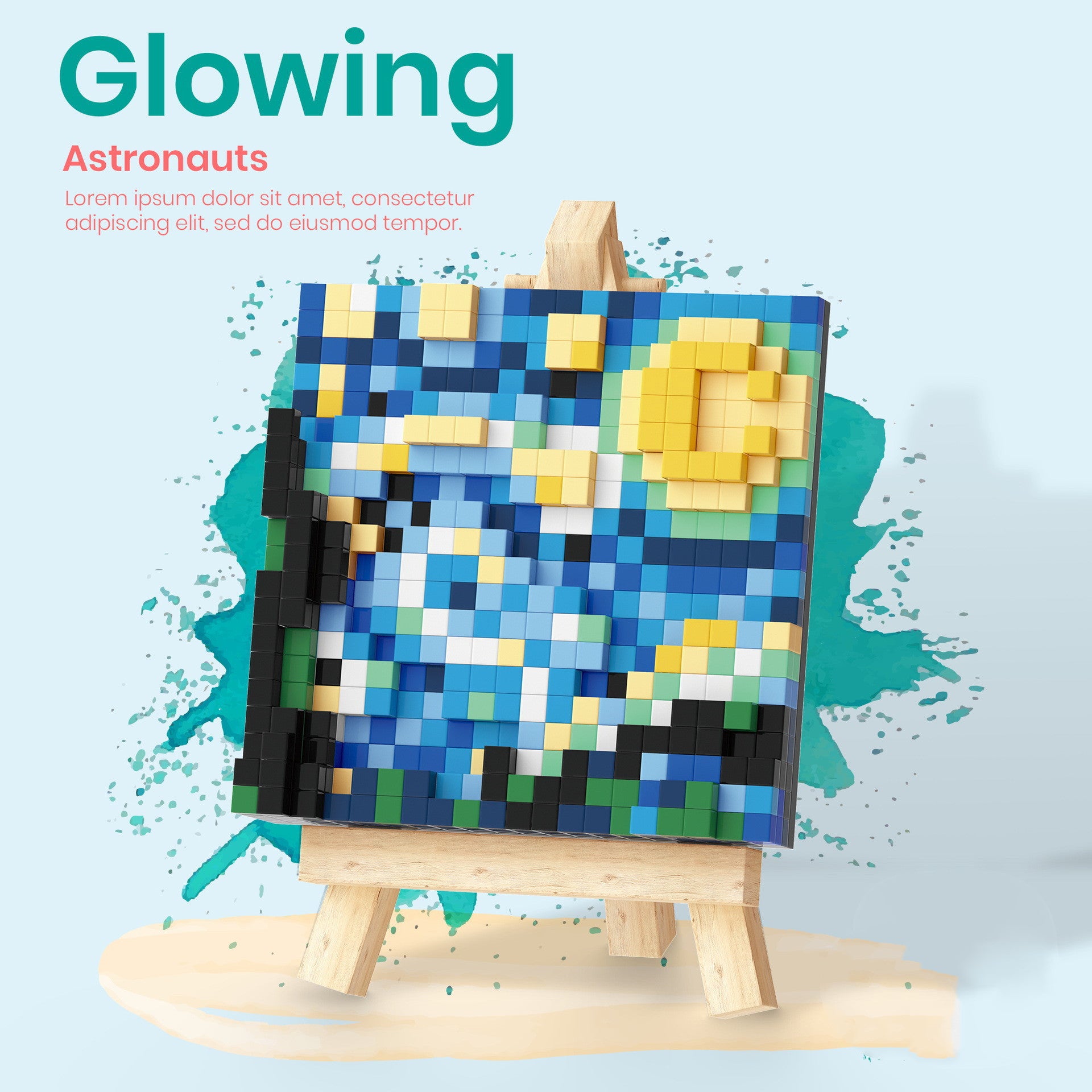 Building Blocks Ornaments Small Particles Starry Sky Oil Painting Board Adult Assembled Toy Art Ornaments 0bfff874 308d 4581 