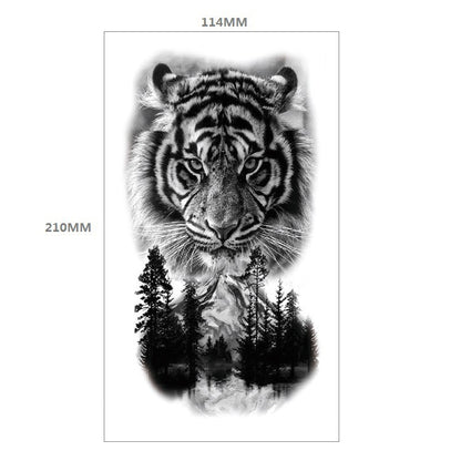 Animal Pattern Tiger Lion Half Arm Water Transfer Imitation Tattoo 0c12fdfd 229d 416a 9b20 02c98db57374