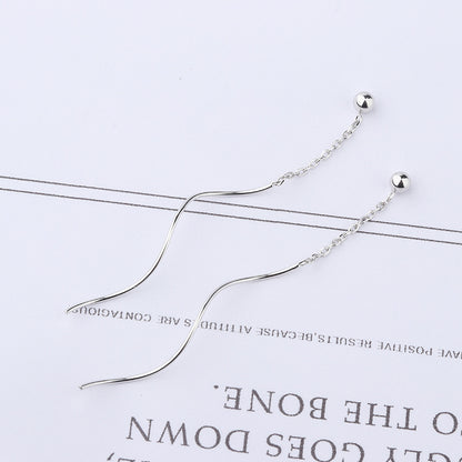 Wave S925 Silver Beans Hanging Earrings 0c1608ca c935 4148 8bdc 06bed97e5a19