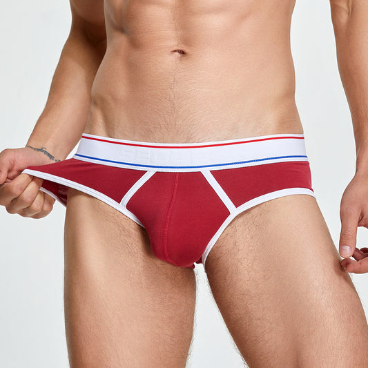 Autumn New Men's Triangle Solid Color Cotton Low Waist Youth Underwear 0c1e6512 e5f9 4c28 91fd 84c107c5fc39