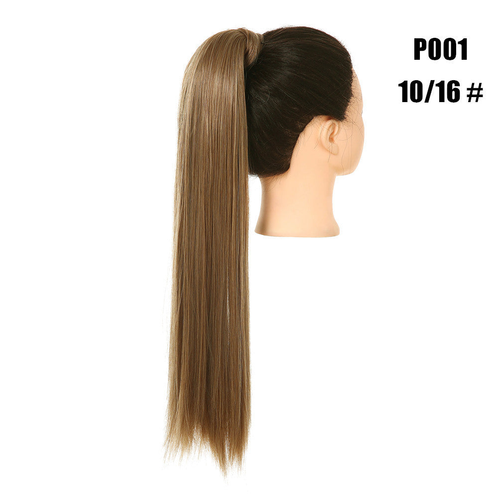 Long Straight Hair Ponytail High Temperature Matte Silk Velcro Winding Wig 0c20ffb5 9d55 44c6 95eb 0907be411197