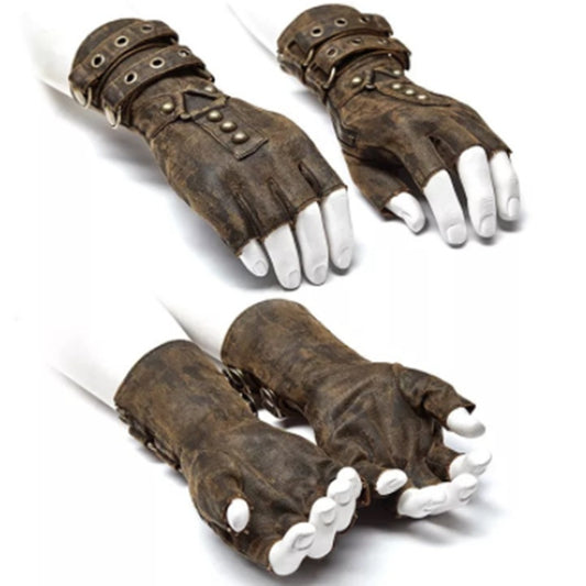 Medieval Steampunk Men's Arm Guard Rivet Belt Buckle Gloves 0c28a622 516e 4c95 86ed 0d283b7bd2fa