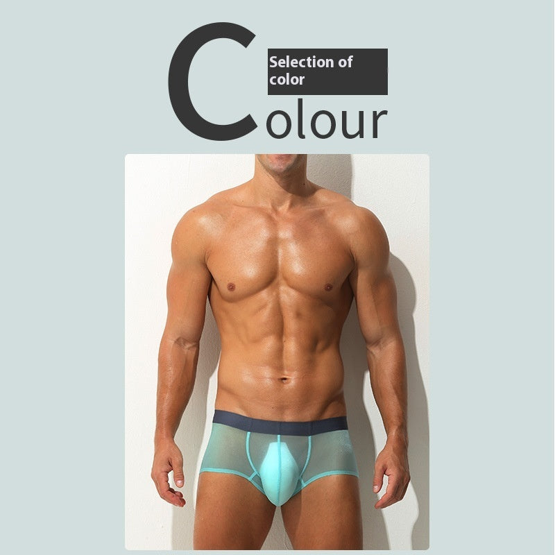 Underwear Men's Boxers Ultra-thin Transparent Ice Silk Low Waist Sexy 0c5d441a f515 4a8d ad99 2844d3d973c5