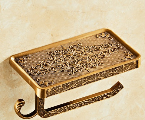 Antique Carved Alumimum Toilet Tissue Holder Punch-free 0c668466 4f1f 4b6e bebb c34af5095f4f
