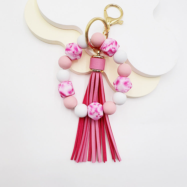 Silicone Octagonal Oak Tassel Key Chain 0c7c5a33 b603 4258 88f4 4a3687e834e2