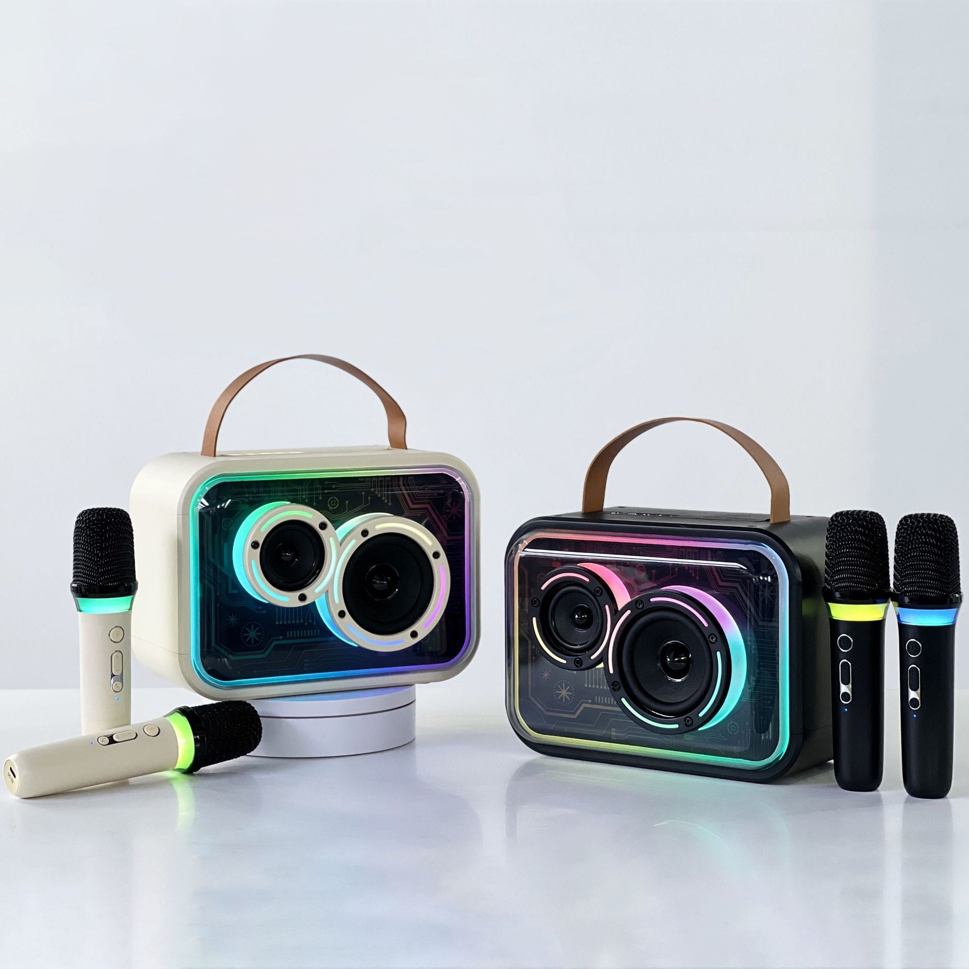 Bluetooth-compatible Speaker Colorful RGB Portable Karaoke Wireless Stereo 0c7e3e03 0d01 4371 9462 8ef11106b86b