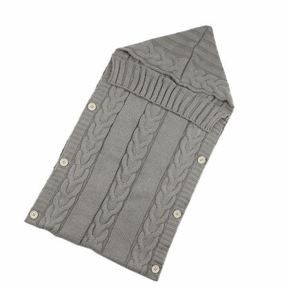 Infant Baby Tassel Ca P Sleeping Bag Sweater Wooden Button Hooded Sleeping Bag 0c9edd70 3bc3 49f6 a3ae e72f2a8bf1d0