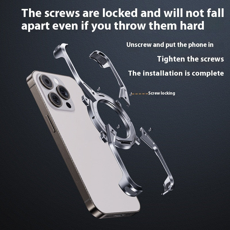 Anti-fall Heat Dissipation Metal Phone Case Mechanical Arm Protective Shell - 图片 2
