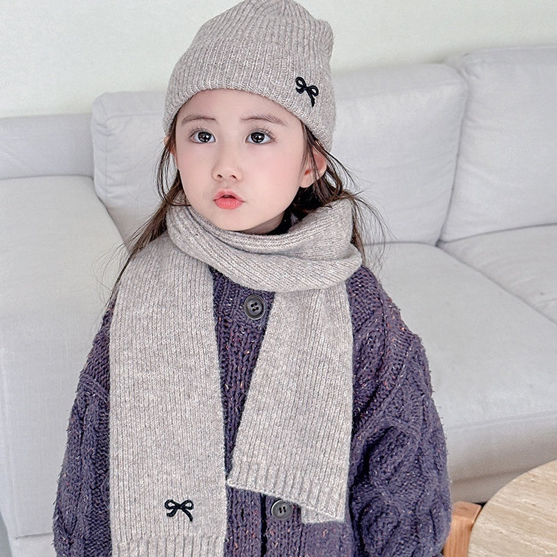 Children's Knitted Scarf Pure Color All-matching Suit 0cf4209c 4b12 4bdc 8c32 cdee16fbc1a3
