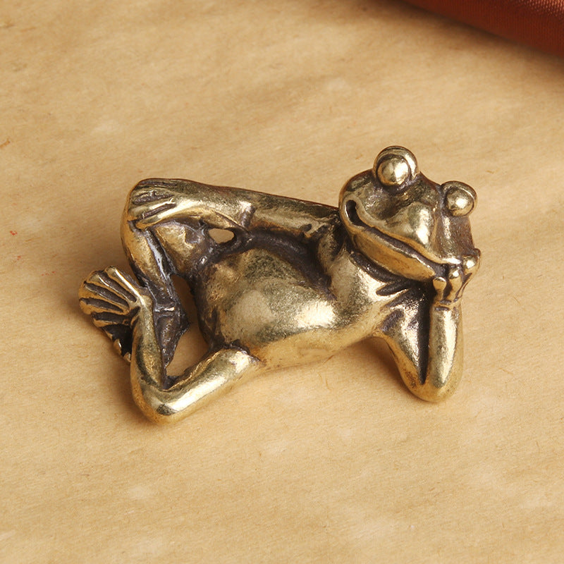 Pure Brass Old Sleeping Frog Creative Desktop Decoration 0d092b1b 21c4 4a73 93e2 b8dbcd8bc579