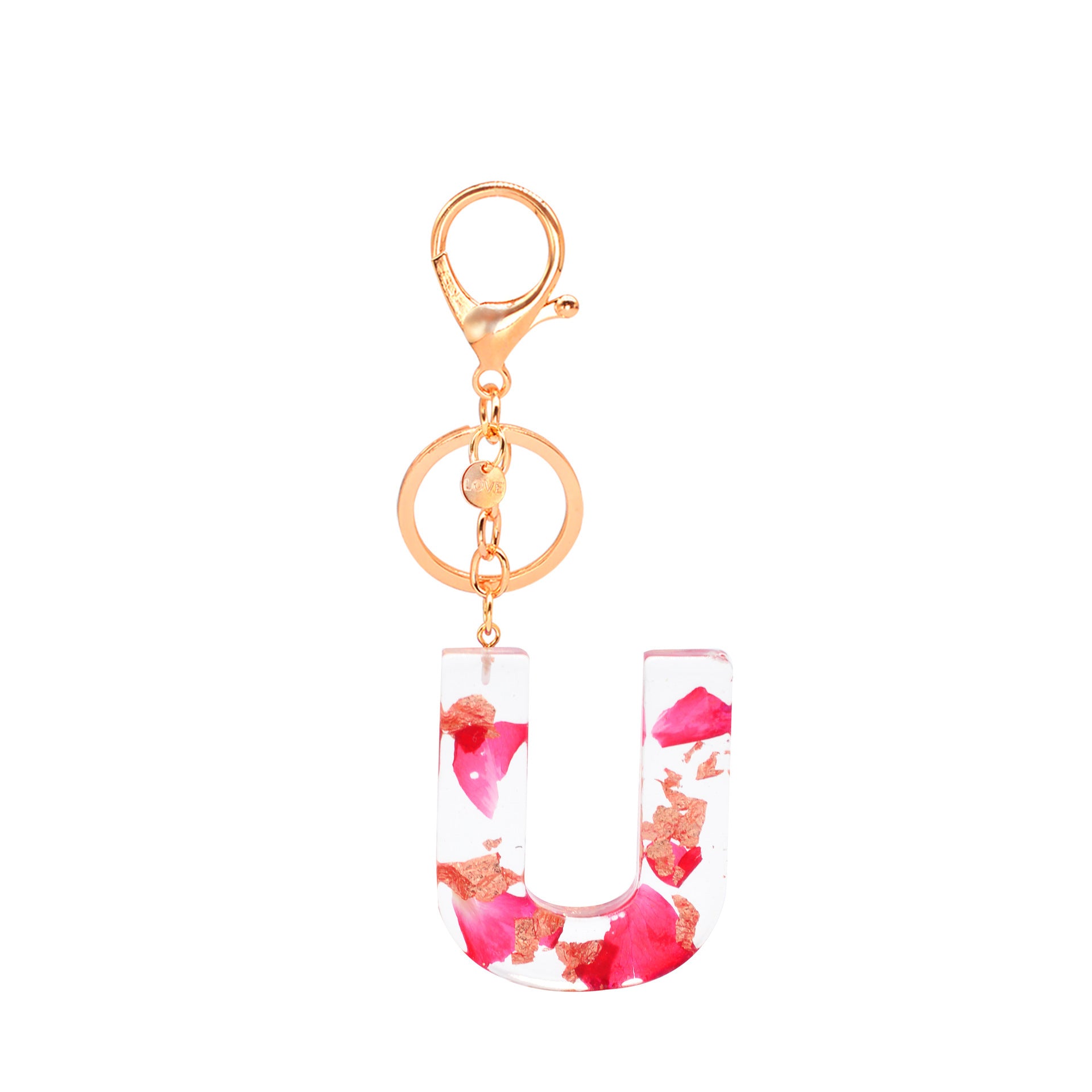 Petal Resin Keychain English Alphabet Pendant 0d16204d 5a7d 4ece 9dd2 5706d5ed9438
