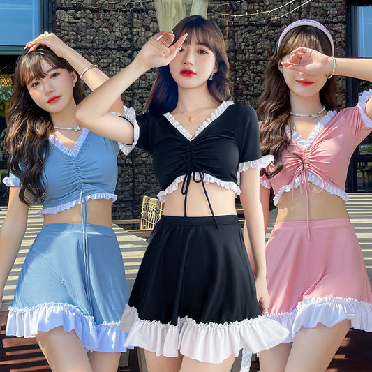 Swimsuit Female Skirt Style Split Conservative High Waist 0d1eef7d e7da 40f3 bc38 4b6e49da0426